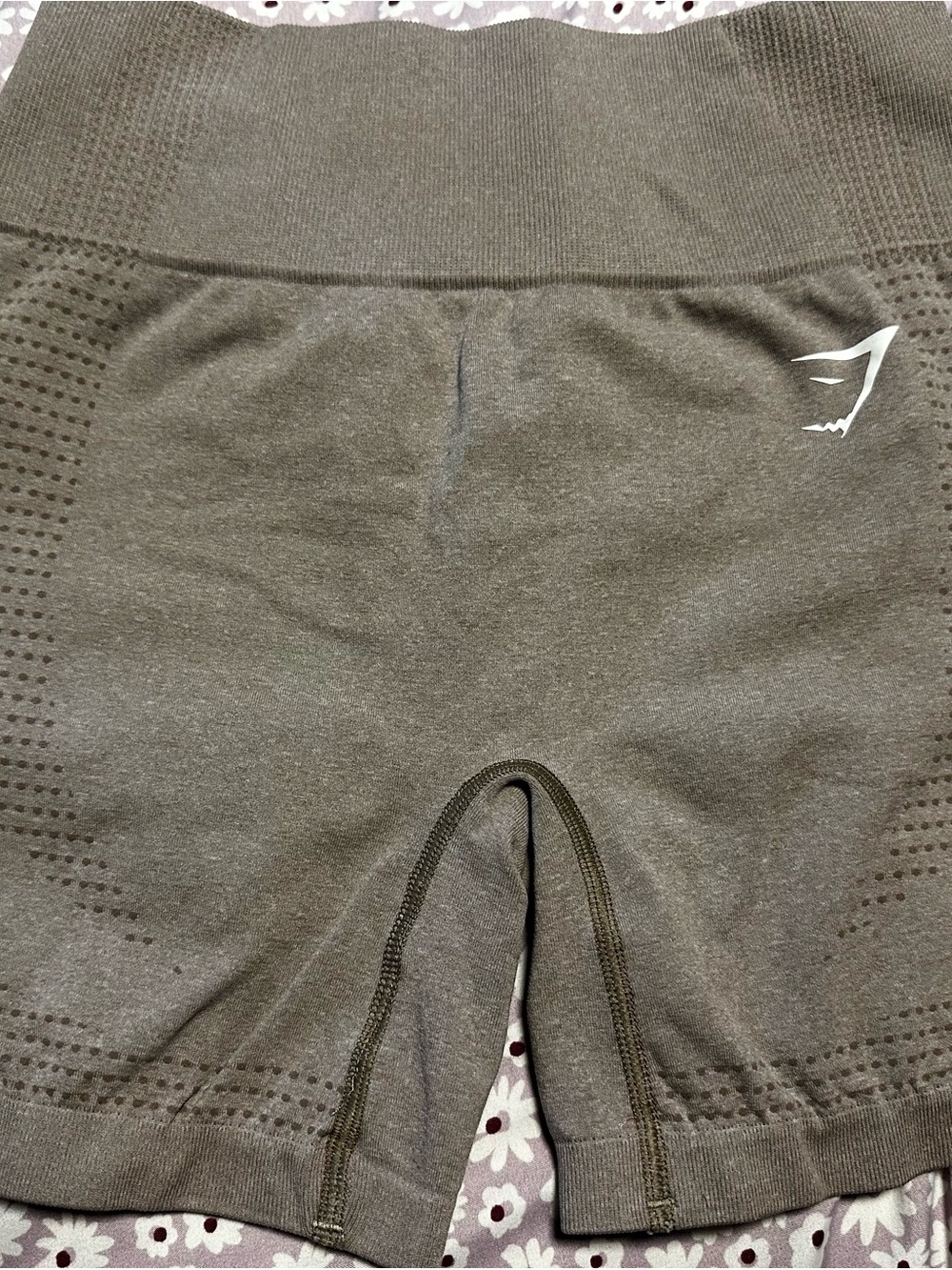Gymshark light brown Seamless High-Waist Bike Shorts